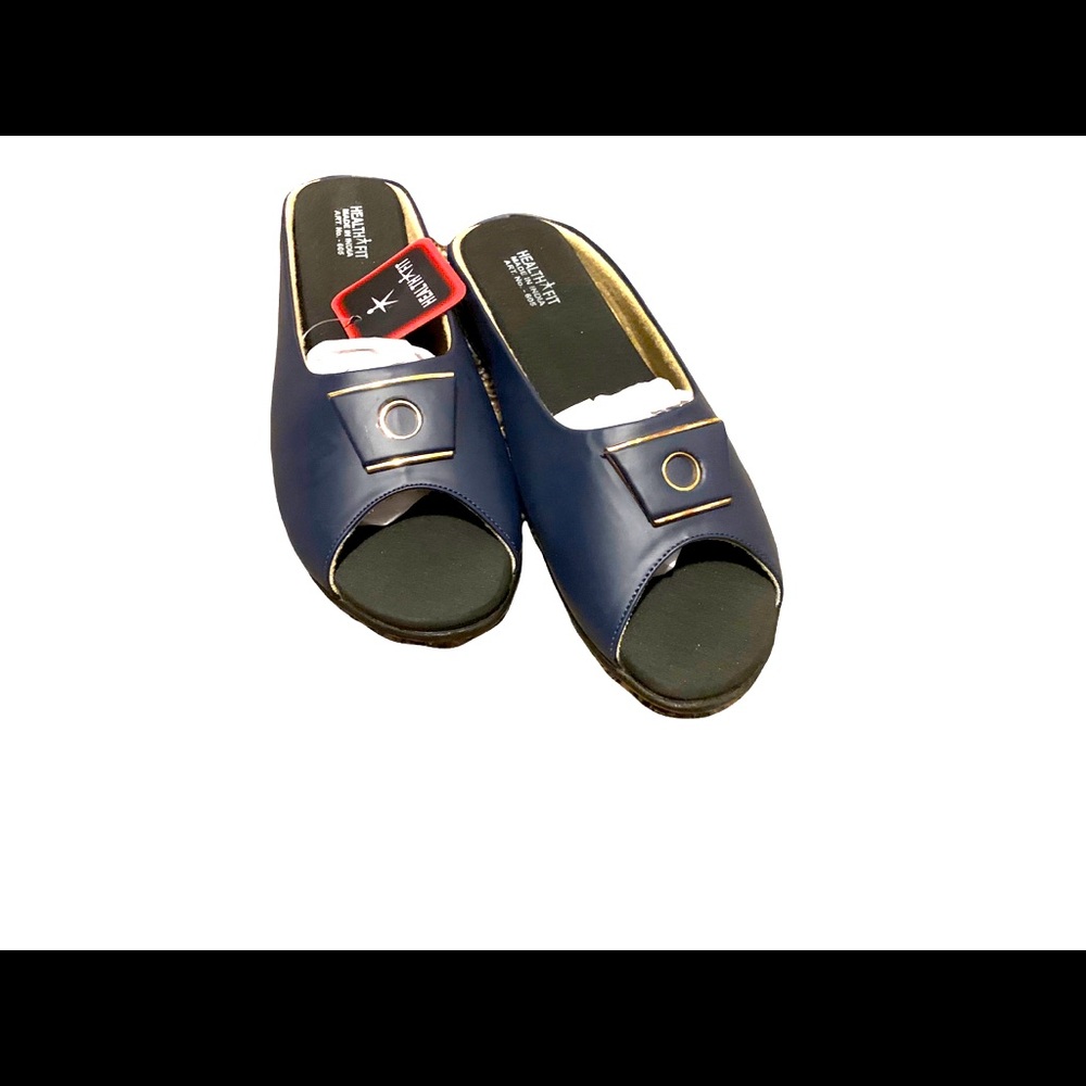 HEALTH FIT PU Diabetic & Orthopedic Shoes for Women Blue size 7 Narrow